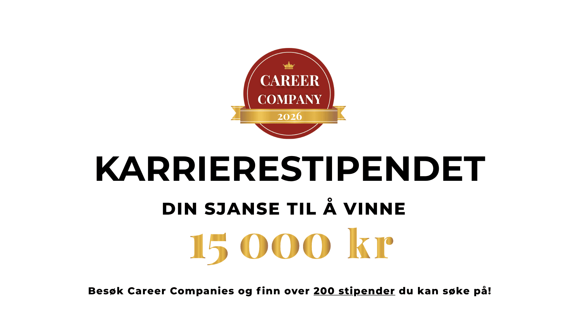 Søk på Karrierestipendet senest 1. september!